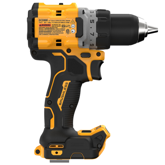 DEWALT 20V Lithium Brushless Compact Electric Drill Driver DCD800D2T