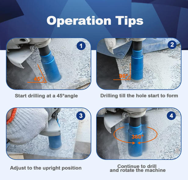 How to use a diamond core drill bit