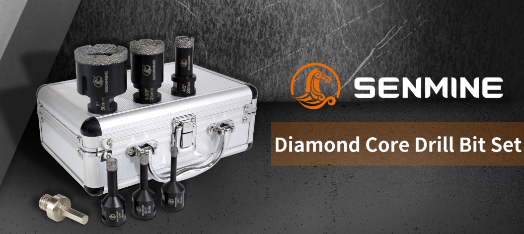 Diamond core drill bit set