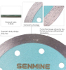 6 Inch 150mm Turbo Diamond Saw Blade 350 mm for Marble Stone Cutting