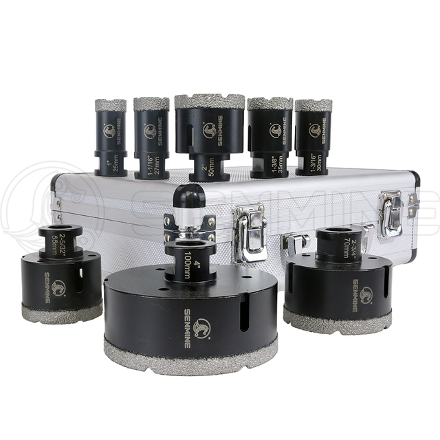 Vacuum Brazed Diamond Core Drill Bit Set D825100