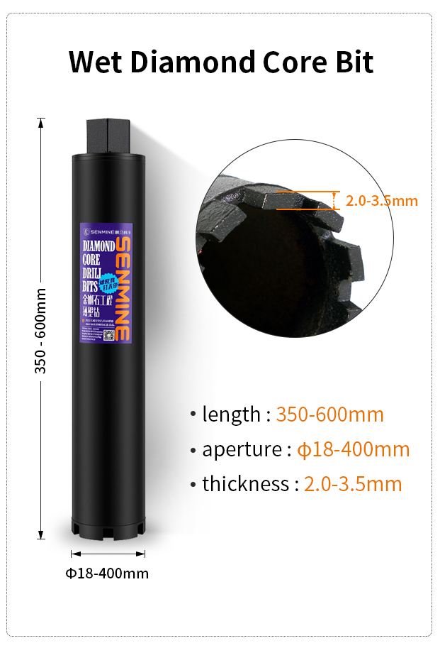 Wet drill bit customization