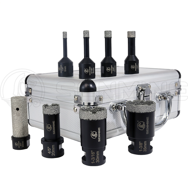 Vacuum Brazed Diamond Core Drill Bit Set D7635Y